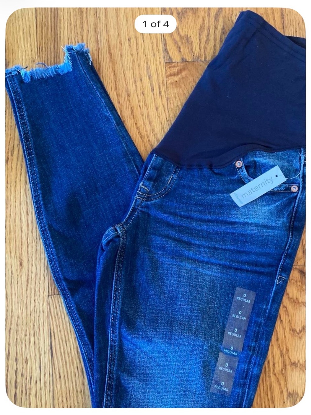 Maurices Dark Blue Maternity Skinny Jeans with Stretch Panel